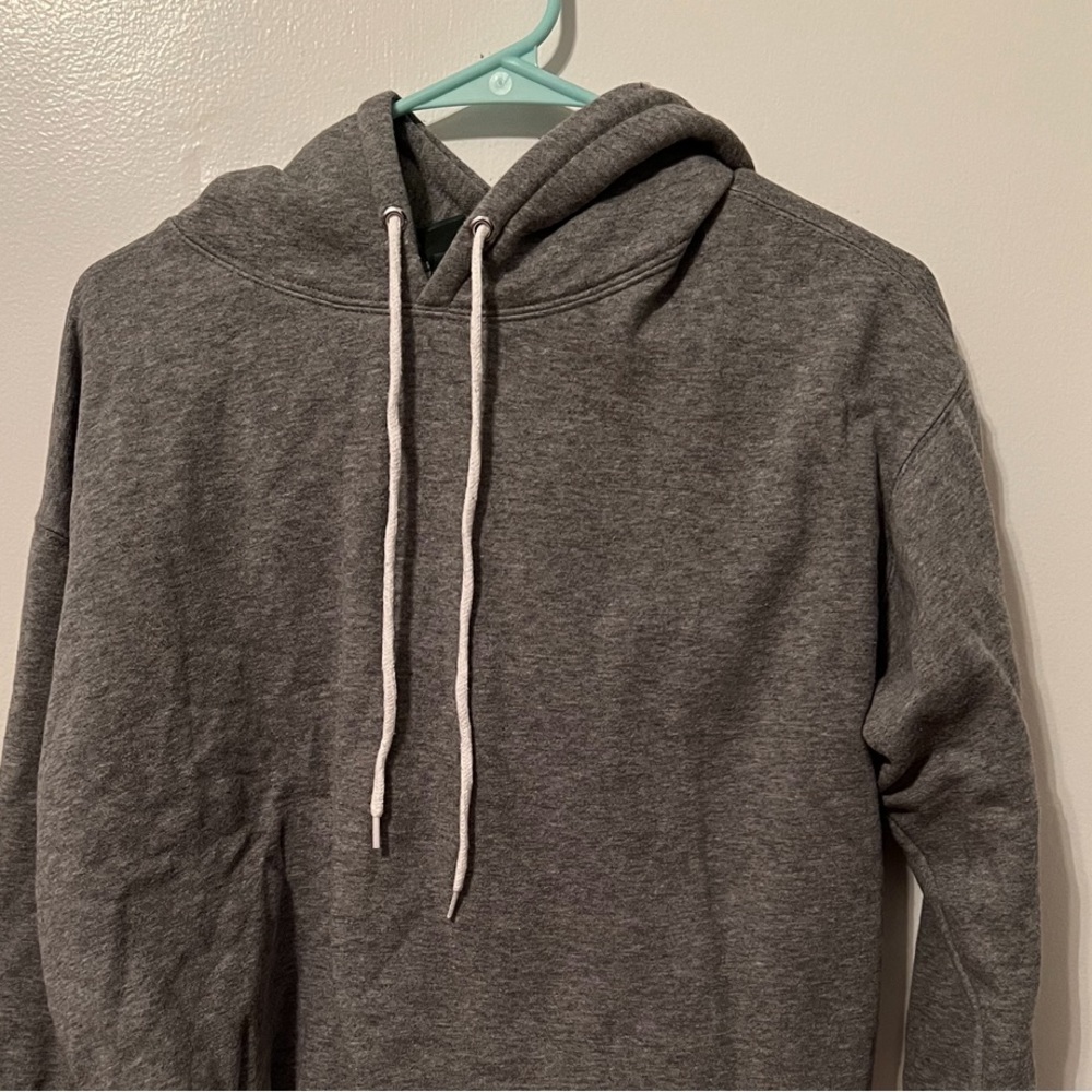 Grey cropped hoodie - Picture 7 of 9